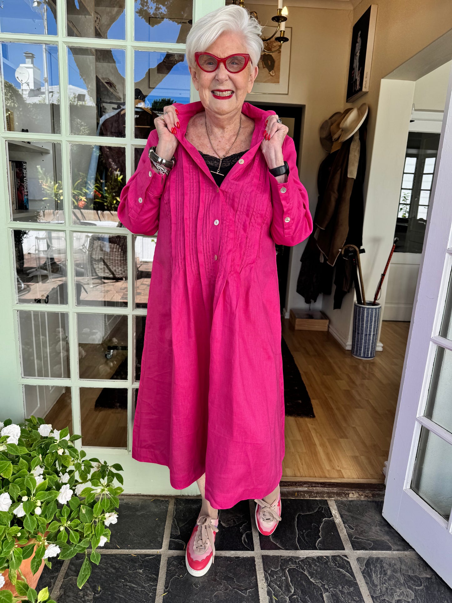 The Pleated Linen Dress