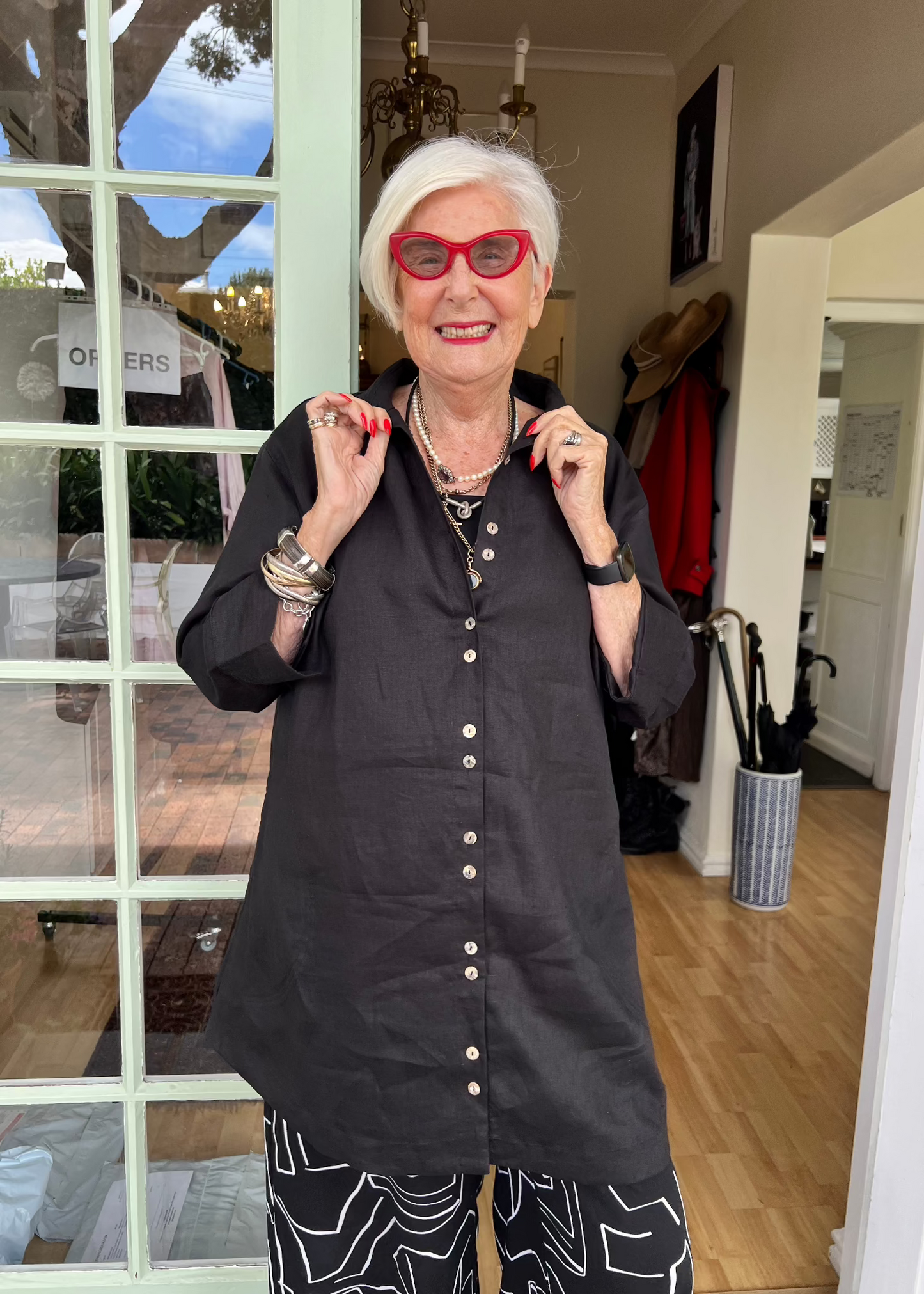 The Roomy Double Button Linen Shirt