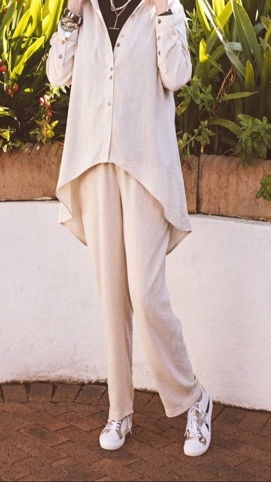 Jlr Easy Wear Shacket in Stone - jennyleroux.com
