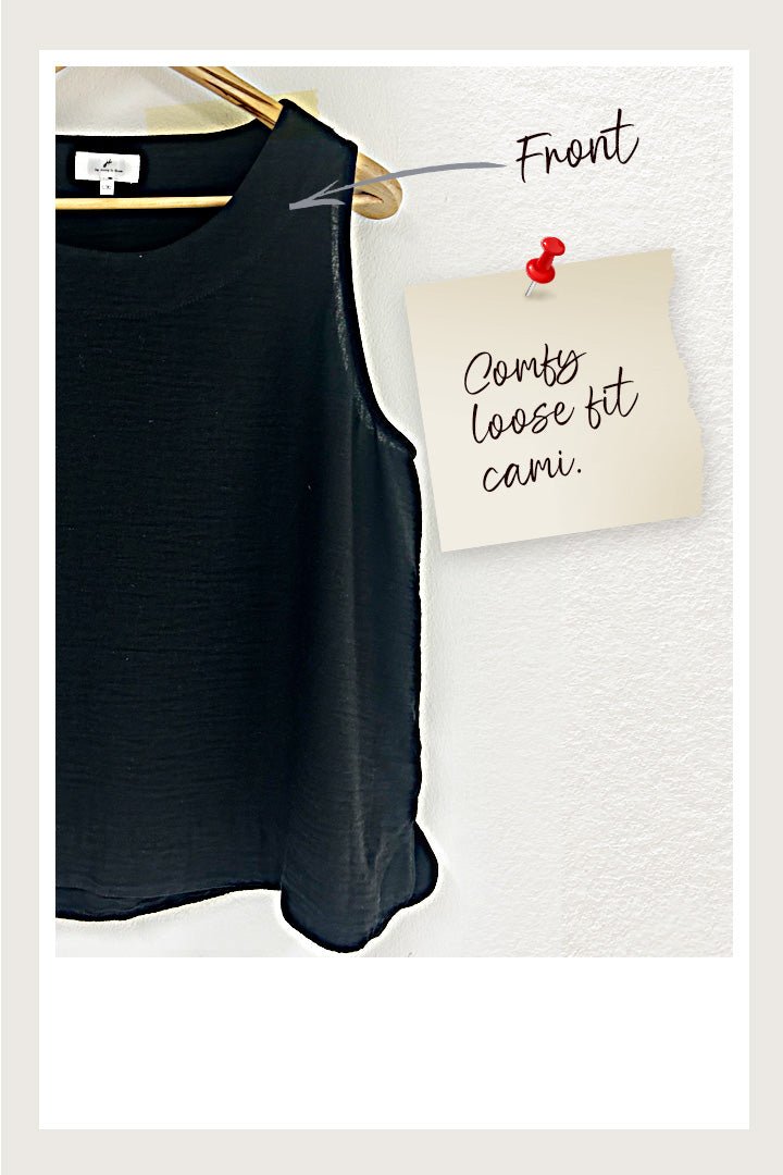The linen blend Jlr Easy Wear Cami has a comfortable loose fit.