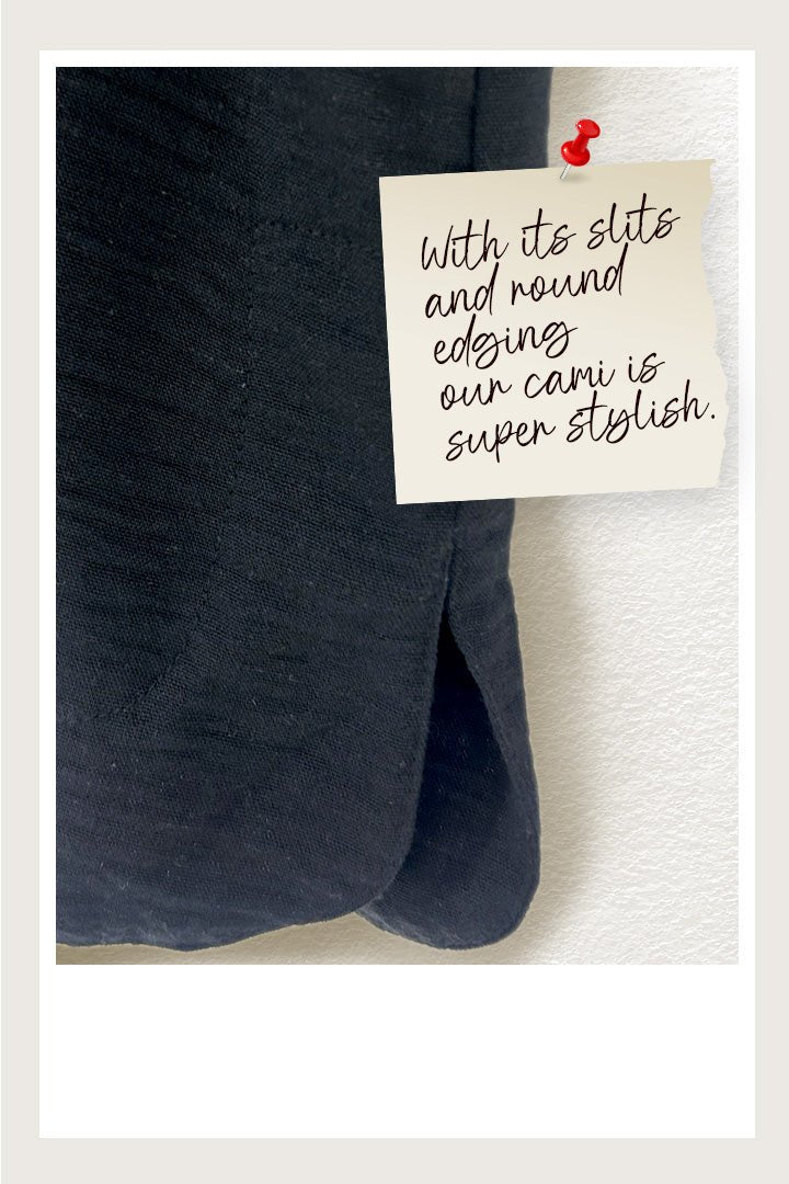 The linen blend Jlr Easy Wear Cami has a comfortable loose fit.