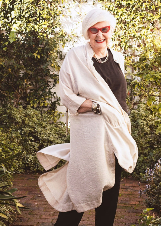 Jlr On The Move Coat Dress in Stone - jennyleroux.com