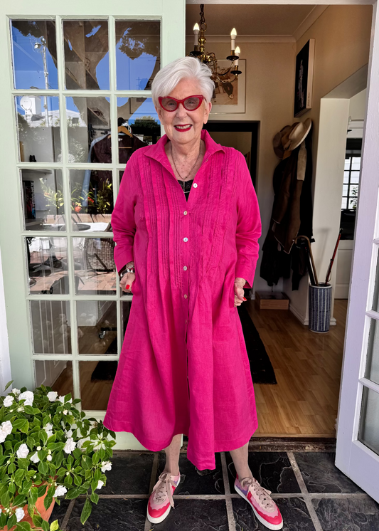 The Pleated Linen Dress