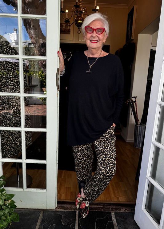 The Animal Print Tapered Pants