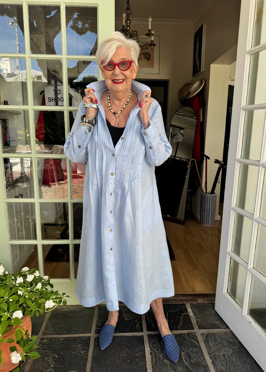 The Pleated Linen Dress