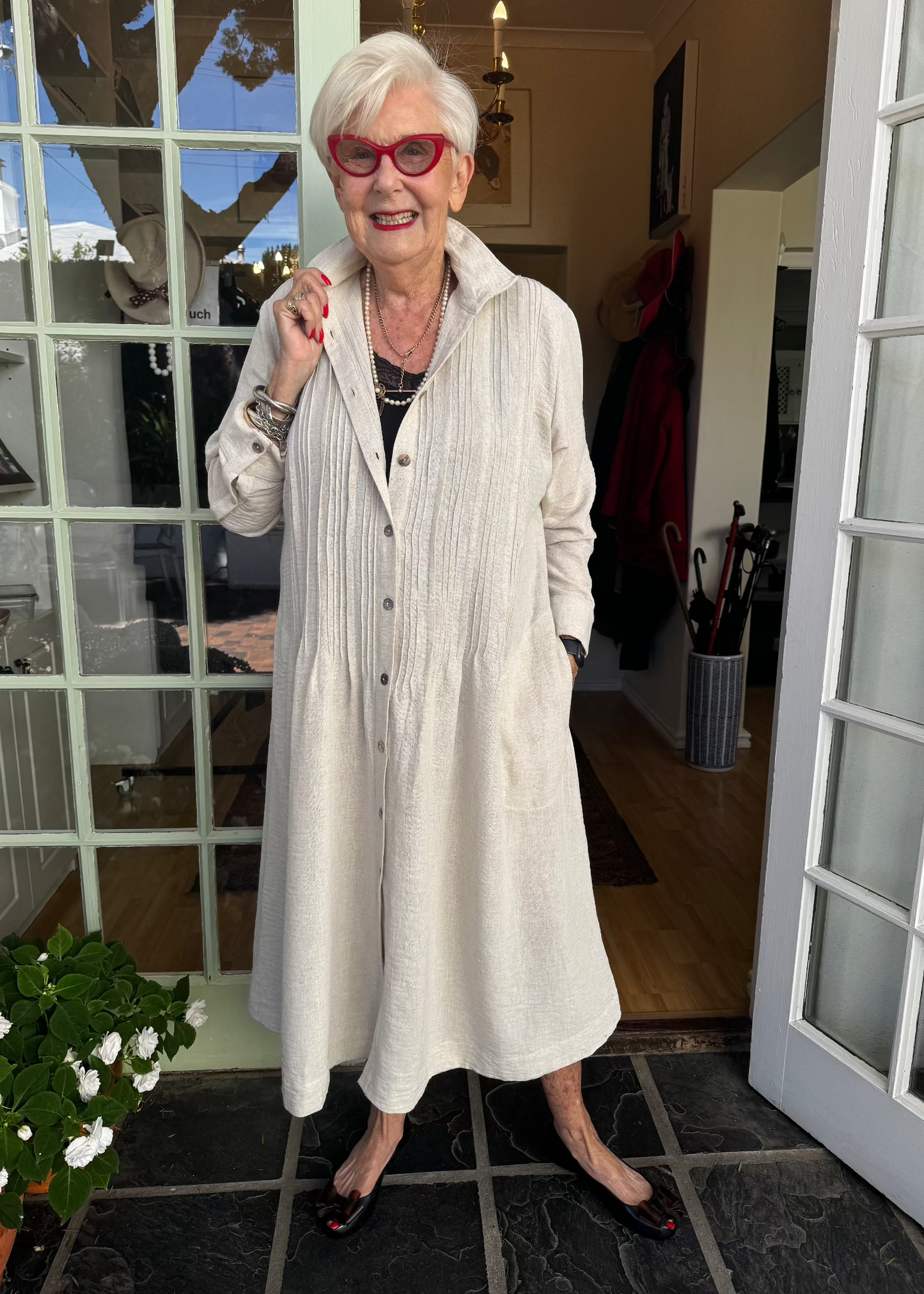 The Linen Pintuck Dress