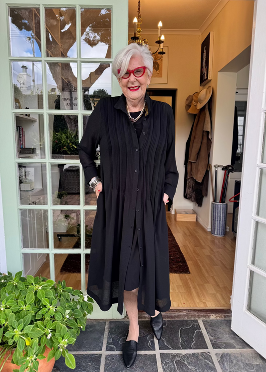 The Georgette Pintuck Dress