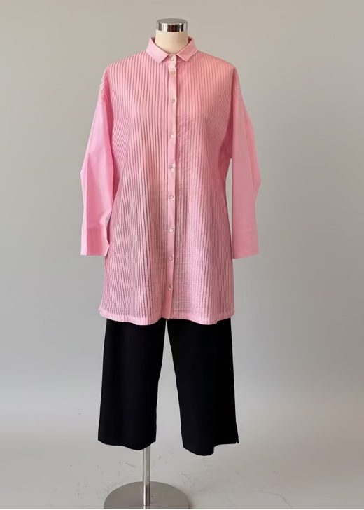 The Long Classic Pleated Shirt